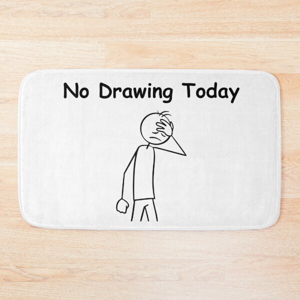 Item preview, No Drawing Today – Funny Artist Quote, Relatable Creative Block Humor, Minimal Typography Design designed and sold by adjamine.
