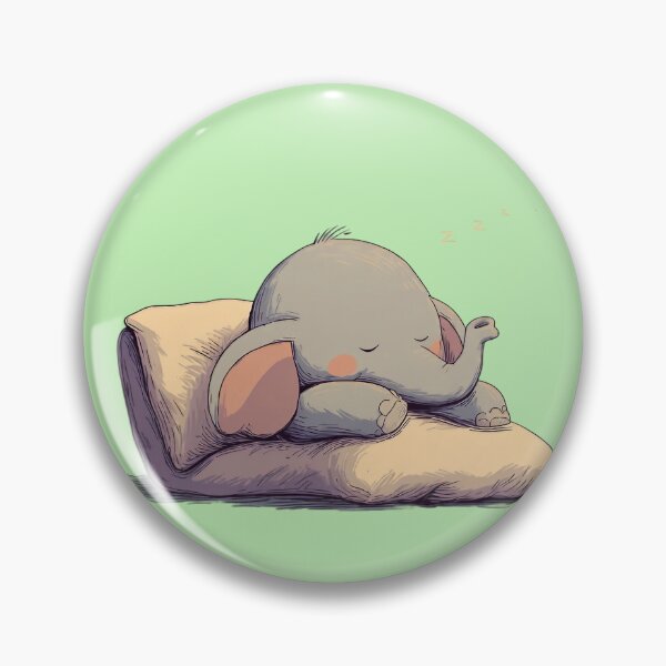Item preview, Copy of Sleeping Baby Elephant – Cute sleeping elephant on pillow illustration designed and sold by Meiersbeste.