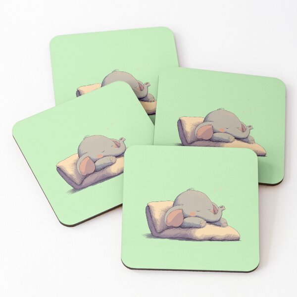 Item preview, Copy of Sleeping Baby Elephant – Cute sleeping elephant on pillow illustration designed and sold by Meiersbeste.