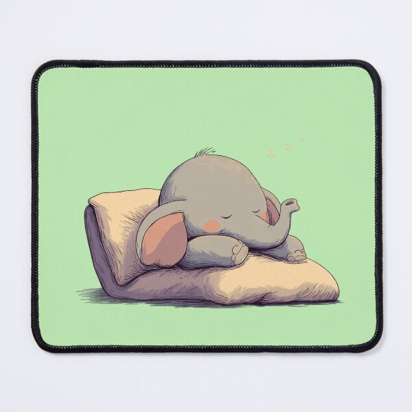 Item preview, Copy of Sleeping Baby Elephant – Cute sleeping elephant on pillow illustration designed and sold by Meiersbeste.