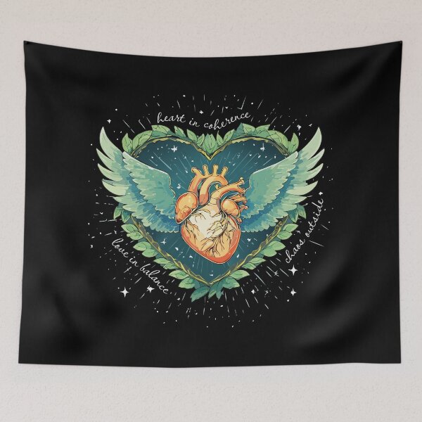 Item preview, Coherent Hearts • Heart in coherence. Love in balance. Chaos outside. designed and sold by FLOW Designs Shop.