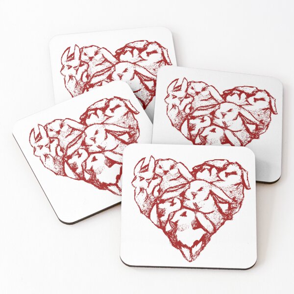 Item preview, Red Rabbit Heart designed and sold by Drawsaji.