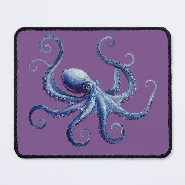 Item preview, Majestic Blue Watercolor Octopus Art designed and sold by capricedefille.
