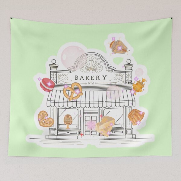 Item preview, Magical Bakery Illustration – Dreamy Cake Shop with Floating Desserts designed and sold by Sugar Wisdom .