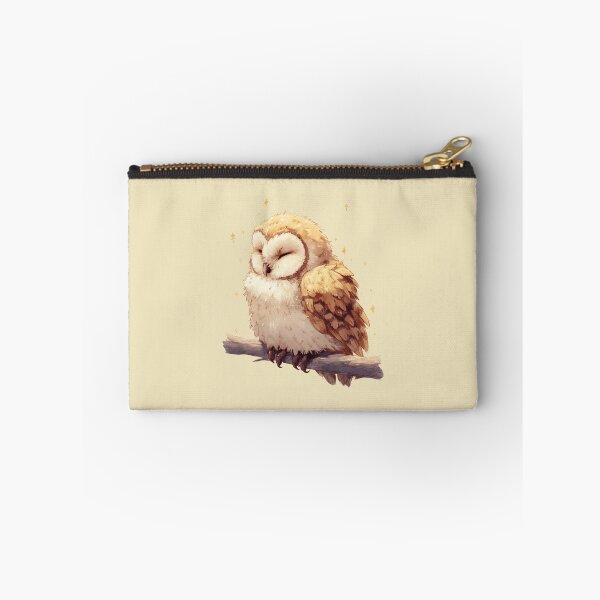 Item preview, Sleeping Baby Owl – Golden sleeping owl on branch illustration designed and sold by Meiersbeste.