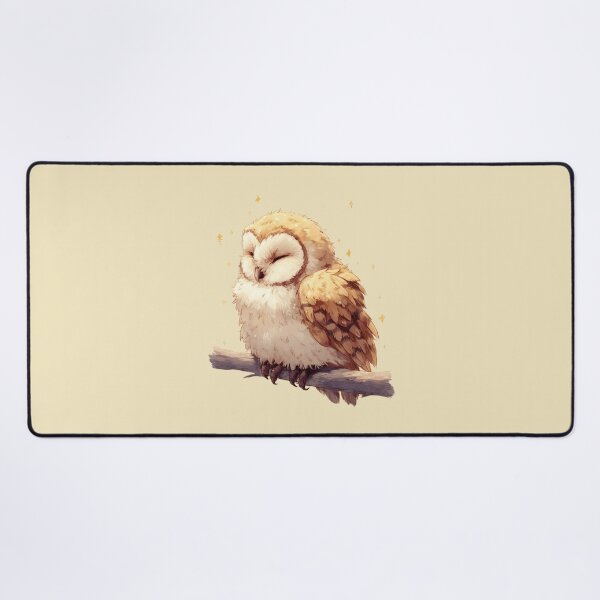 Item preview, Sleeping Baby Owl – Golden sleeping owl on branch illustration designed and sold by Meiersbeste.