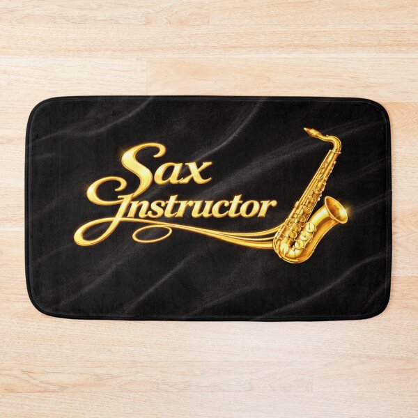 Item preview, Sax Instructor – Shiny Brass on Black Velvet designed and sold by MySheetMusicArt.