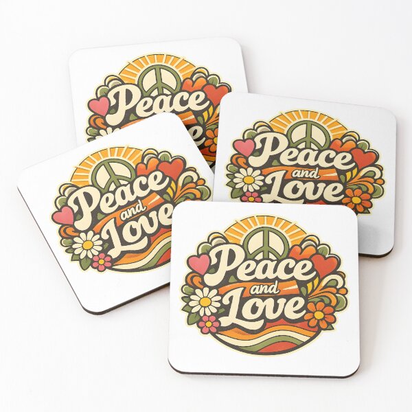 Item preview, Vintage Peace & Love – Retro Hippie Logo designed and sold by Dax Studio.