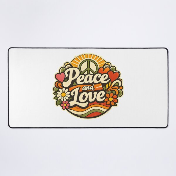 Item preview, Vintage Peace & Love – Retro Hippie Logo designed and sold by Dax Studio.