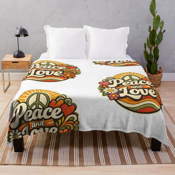 Item preview, Vintage Peace & Love – Retro Hippie Logo designed and sold by Dax Studio.
