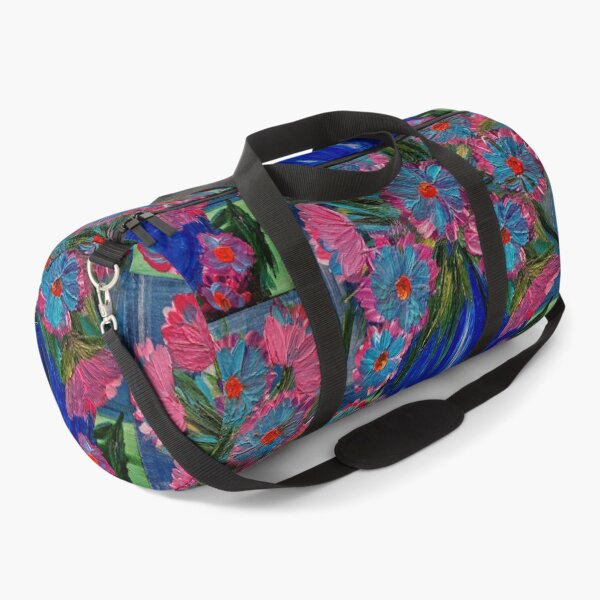 Item preview, Pink & Blue Harmony: Wildflowers on Green Table designed and sold by kkartwork.
