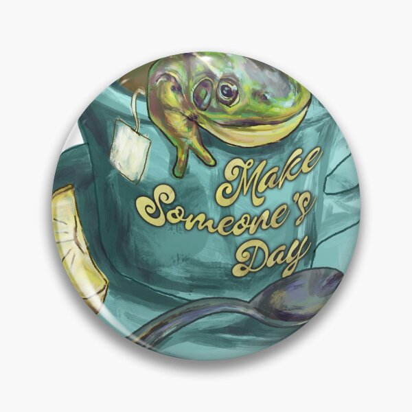Item preview, Make Someone's Day Weird Frog in Tea Cup designed and sold by Paintbrushbetty.