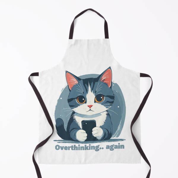 Item preview, Sleepless Cat – Late Night Phone Cat Illustration designed and sold by MarWachaN.