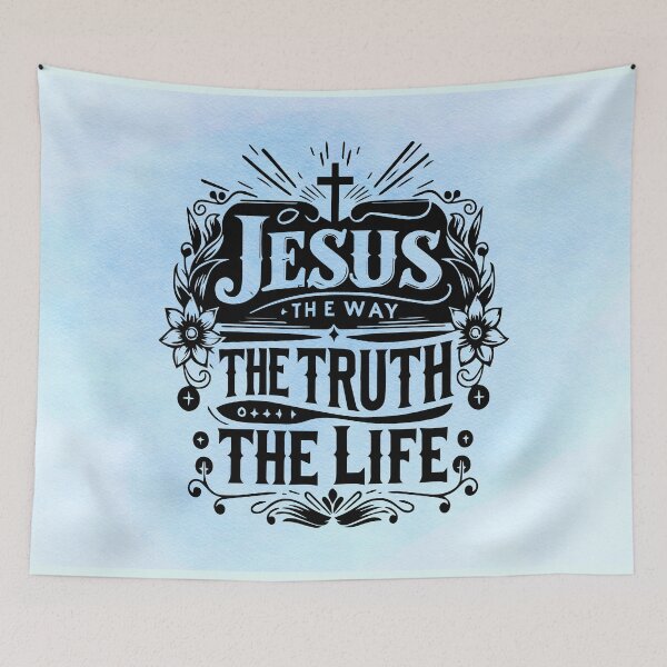 Item preview, Jesus, The Way, The Truth, The Life - Christian Faith Inspirational Design designed and sold by MysticOzzy.