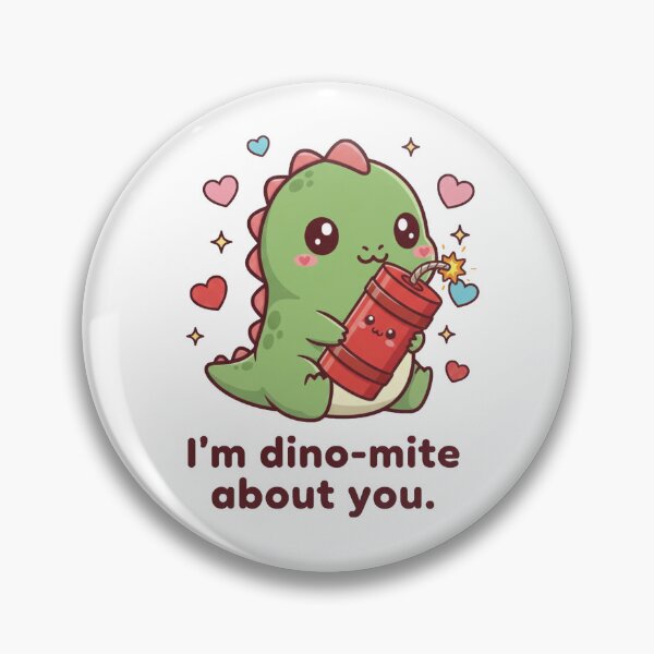 Item preview, Dino-Mite Love – Cute Kawaii Valentine’s Dinosaur Illustration designed and sold by unthinkabletees.