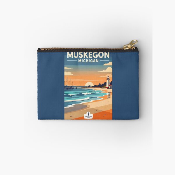 Item preview, Muskegon Michigan Sunset Beach Lighthouse designed and sold by American Travels.