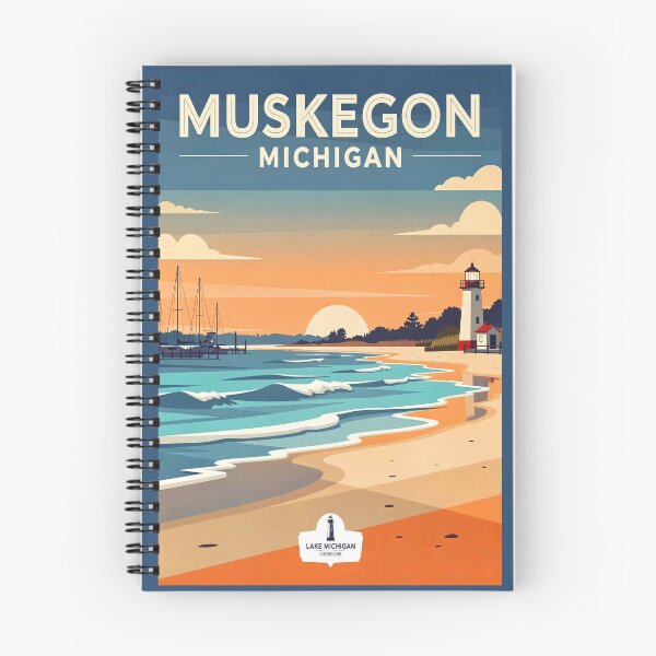 Item preview, Muskegon Michigan Sunset Beach Lighthouse designed and sold by American Travels.