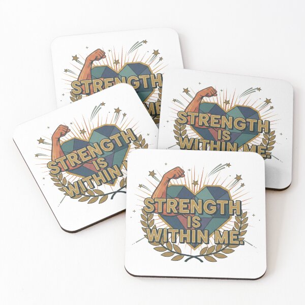 Item preview,  Strength Is Within Me Motivational Retro Heart Empowerment Art designed and sold by freackly.