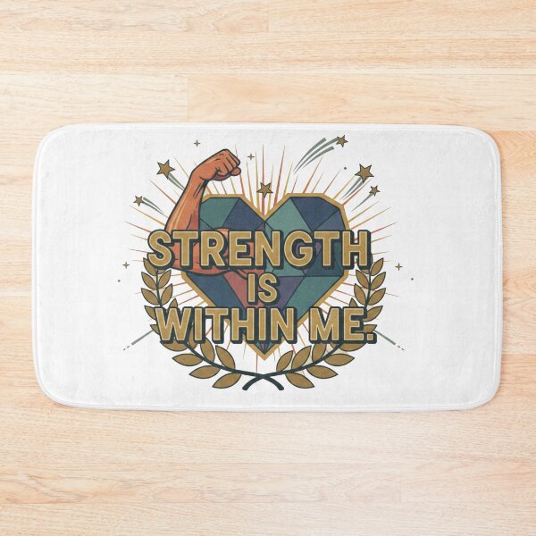Item preview,  Strength Is Within Me Motivational Retro Heart Empowerment Art designed and sold by freackly.