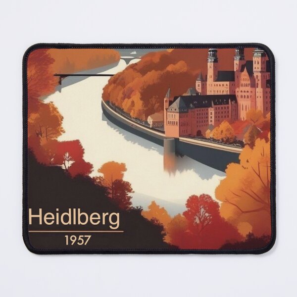 Item preview, Heidelberg Vintage Travel Poster - Schloss Heidelberg Alte Brücke Neckar Romantic Germany Retro Art designed and sold by Esterlane.