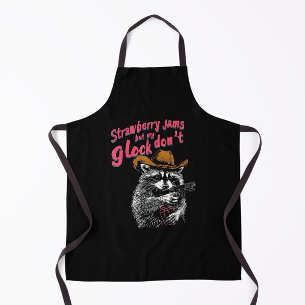 Item preview, Strawberry Jams But My Don't Funny Cowboy Raccoon designed and sold by Sossima Art.