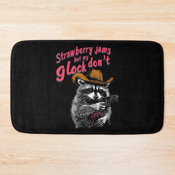 Item preview, Strawberry Jams But My Don't Funny Cowboy Raccoon designed and sold by Sossima Art.