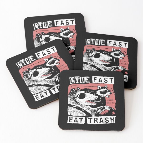 Item preview, Team Trash Opossum Raccoon Skunk Funny Live Fast Eat Trash Street Cats Squad designed and sold by Sossima Art.