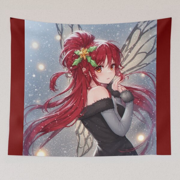 Item preview, Anime fairy in winter with magical lights designed and sold by ArtsJulian.
