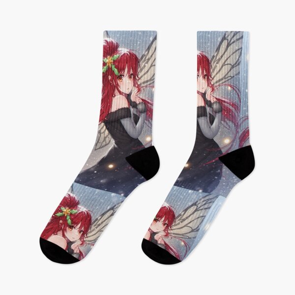 Item preview, Anime fairy in winter with magical lights designed and sold by ArtsJulian.
