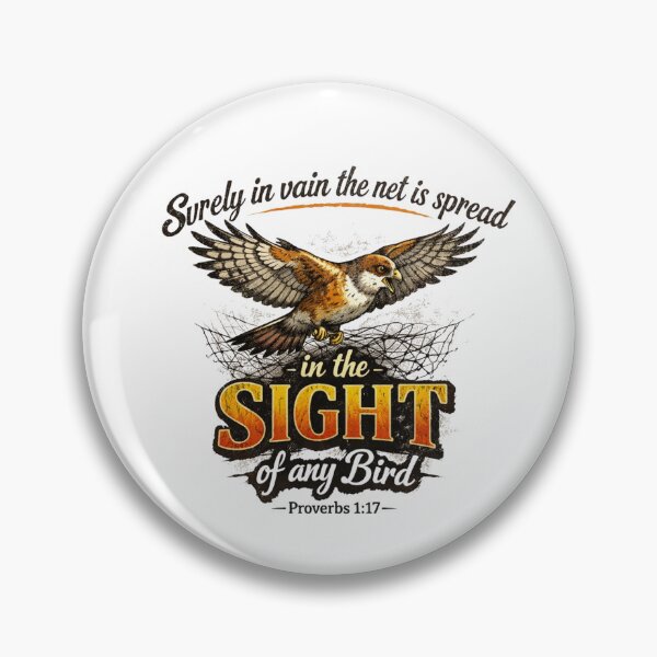 Item preview, Surely in Vain - Proverbs 1:17 Bird and Net Graphic designed and sold by Faithloveshop.