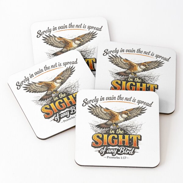 Item preview, Surely in Vain - Proverbs 1:17 Bird and Net Graphic designed and sold by Faithloveshop.