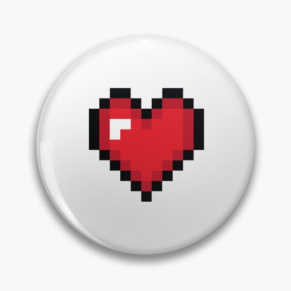 Item preview, pixelated red heart designed and sold by AngieMStore.