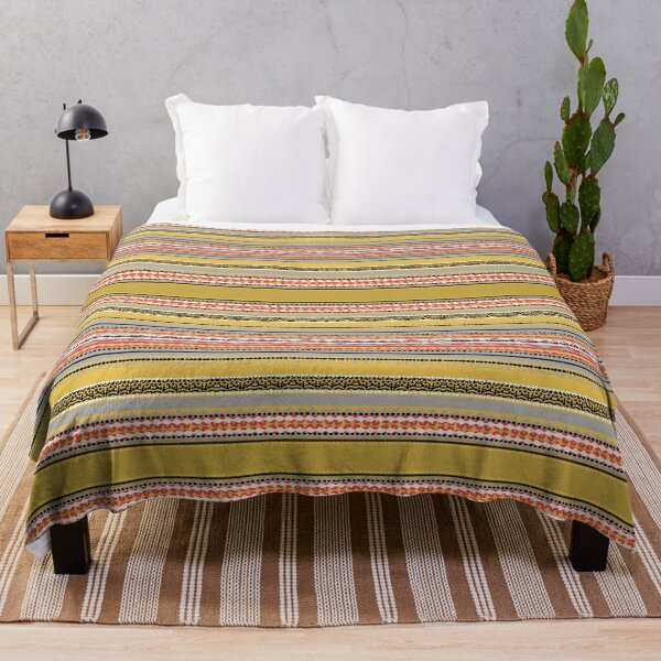Item preview, Embroidery-inspired Modern Contemporary Minimalist Horizontal Striped Geometric pattern designed and sold by PVTCreations.
