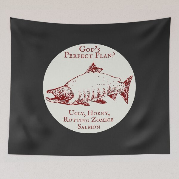Item preview, God's Perfect Plan? - Zombie Salmon - Atheist Animals designed and sold by EvergreenRevolt.
