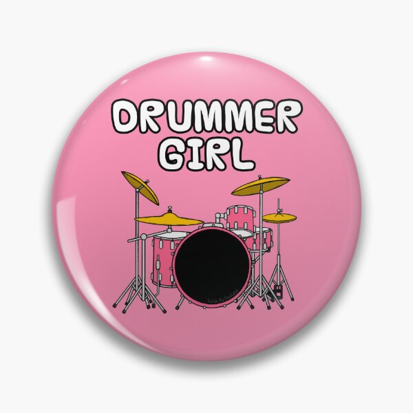 Item preview, Drummer Girl, Female Musician Drums Pecussion designed and sold by doodlerob.