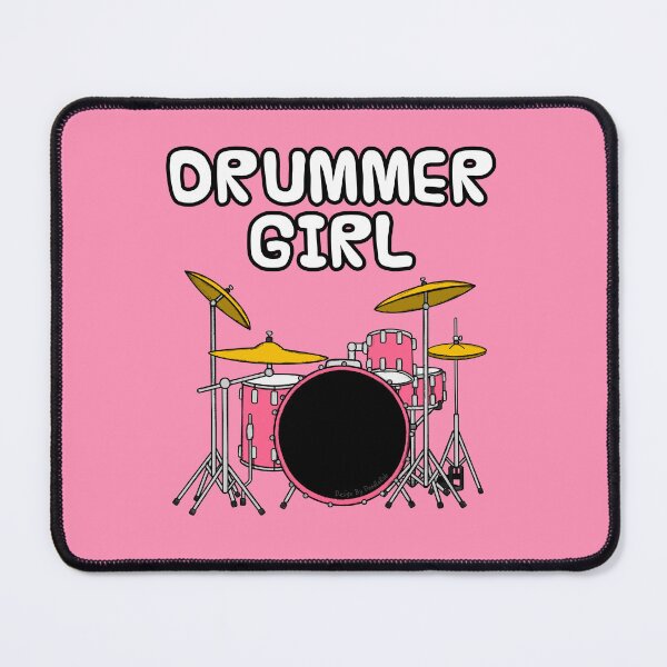 Item preview, Drummer Girl, Female Musician Drums Pecussion designed and sold by doodlerob.