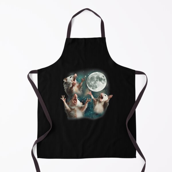 Item preview, Funny Weird Cursed Meme 3 opossum howling to moon designed and sold by Sossima Art.