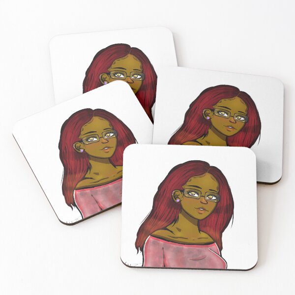 Item preview, Nerdy Black Girl with Red Hair designed and sold by Mt12EliteArt.
