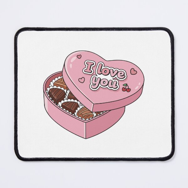 Item preview, I Love You Chocolate Box – Cute Valentine’s Candy Sticker designed and sold by jenelectra.