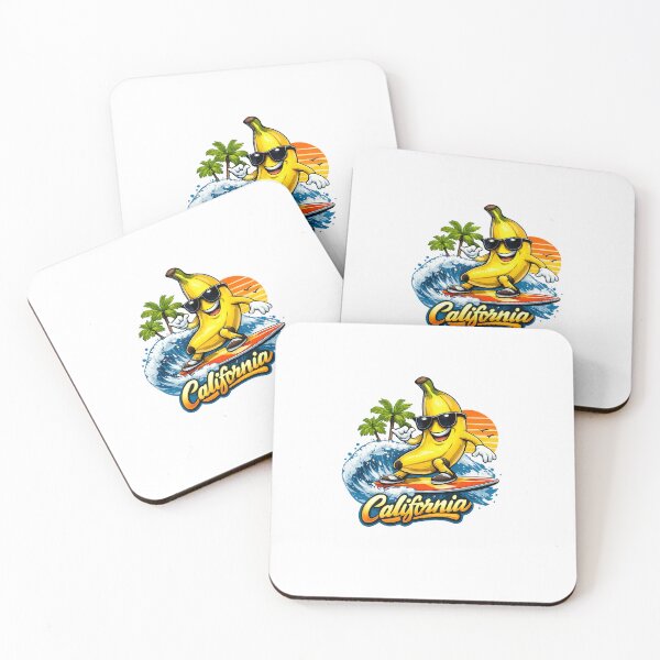 Item preview, Surfing Banana against a Californian backdrop designed and sold by Taoufik79-shop.