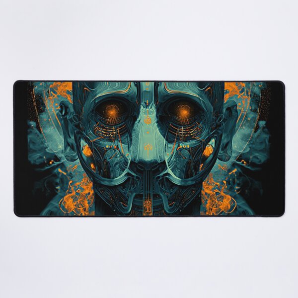 Item preview, Cyber Skull With Neon Smoke designed and sold by DarkSpaceVibes.