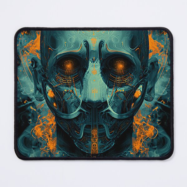 Item preview, Cyber Skull With Neon Smoke designed and sold by DarkSpaceVibes.