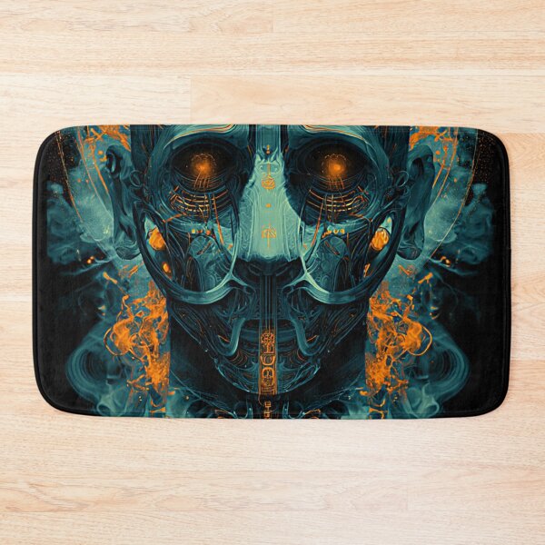 Item preview, Cyber Skull With Neon Smoke designed and sold by DarkSpaceVibes.