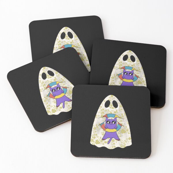 Item preview, Ghost August With A Summer Cat With Black Background  designed and sold by missmann.