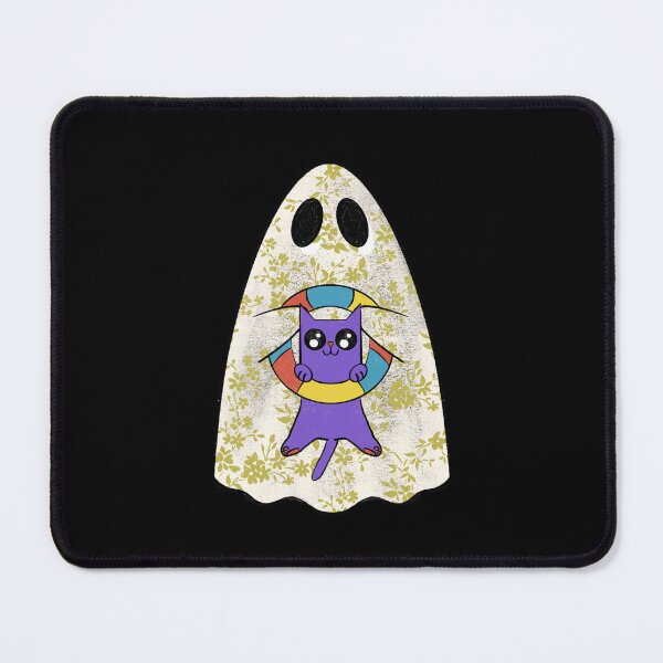 Item preview, Ghost August With A Summer Cat With Black Background designed and sold by missmann.