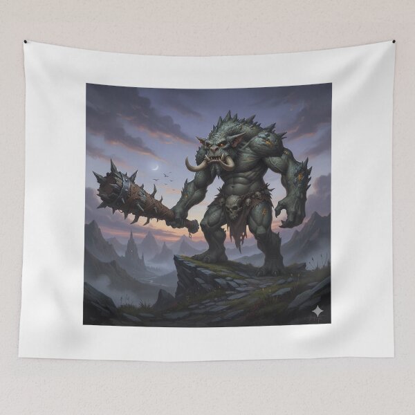 Item preview, Fantasy Troll warrior with club designed and sold by BlingandGifts.