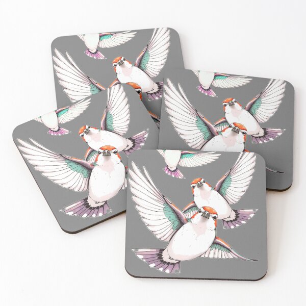 Item preview, Flock of Sparrows in Soft Flight – Gentle Nature Art designed and sold by Naturalite19.