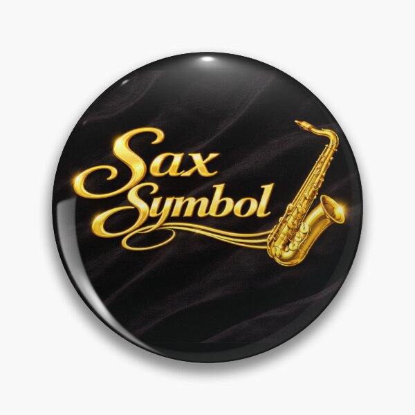 Item preview, Sax Symbol – Shiny Gold Saxophone on Black Velvet designed and sold by MySheetMusicArt.
