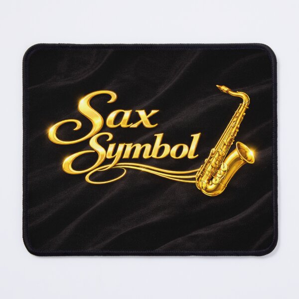 Item preview, Sax Symbol – Shiny Gold Saxophone on Black Velvet designed and sold by MySheetMusicArt.