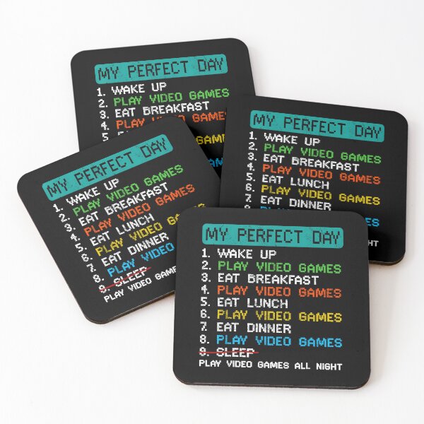 Item preview, My Perfect Day Play Video Games Funny Gamer Gaming designed and sold by Sossima Art.